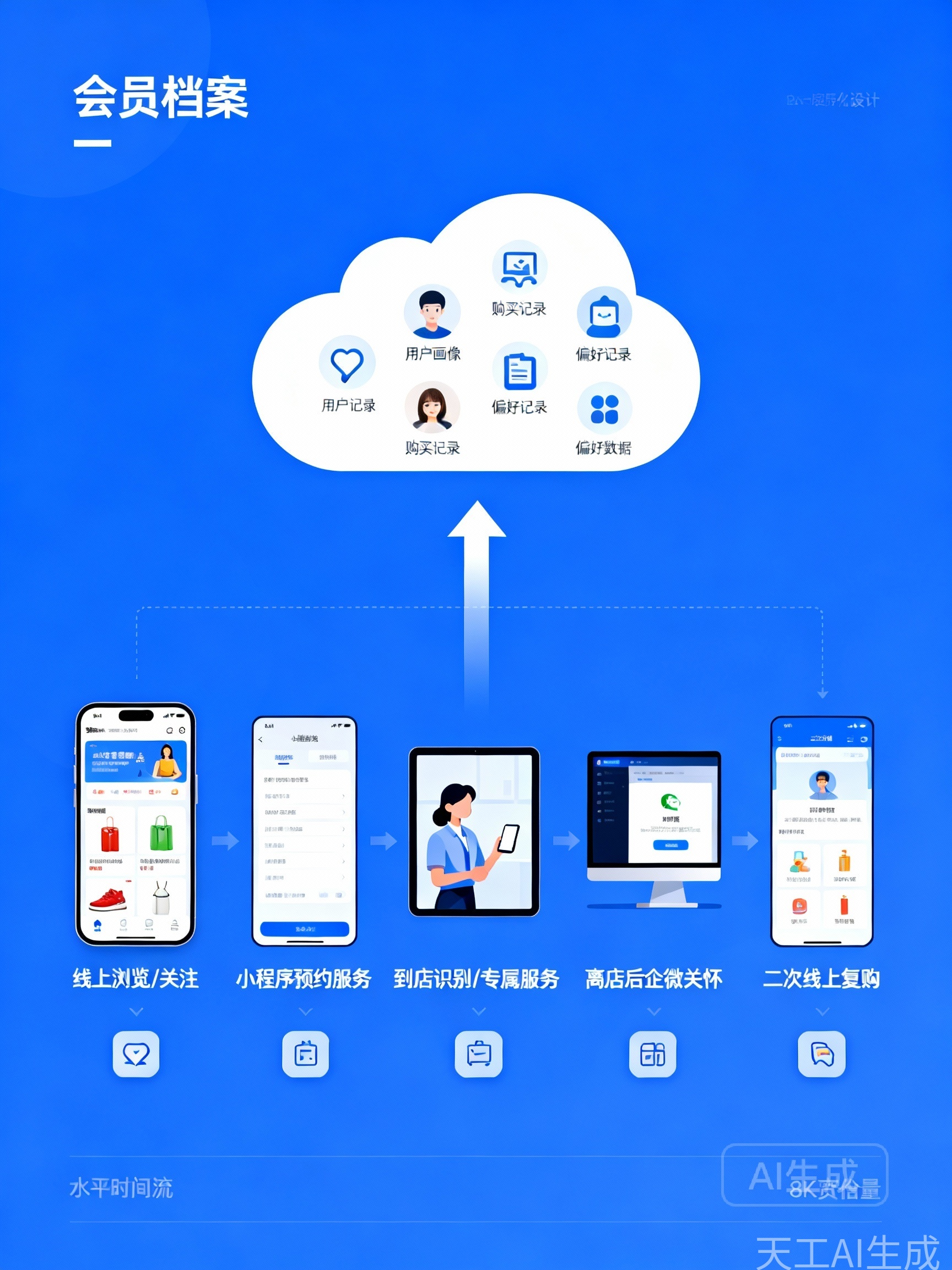 图2：&ldquo;线上线下一体化会员旅程&rdquo;场景图。