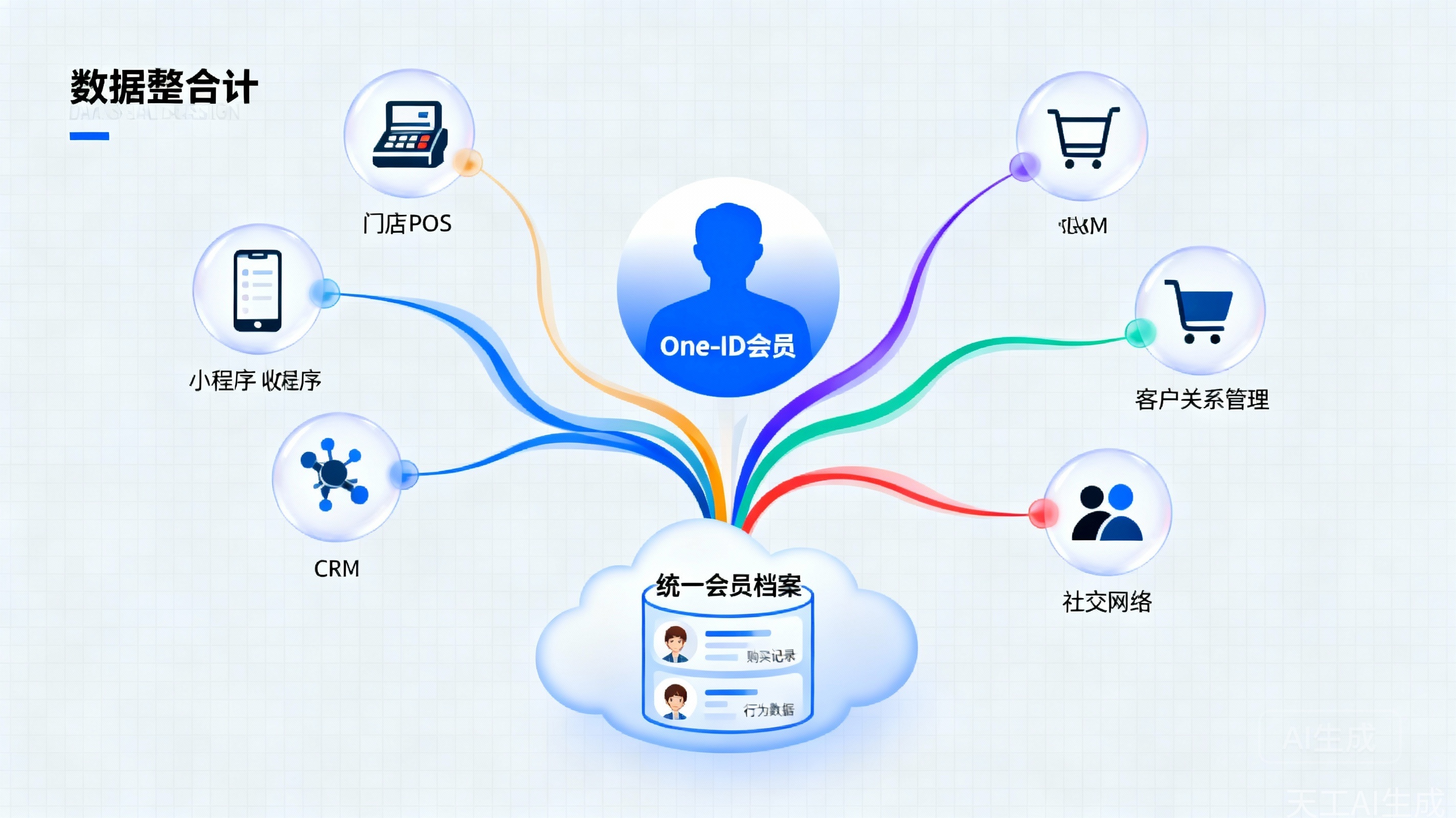 图1：&ldquo;全域会员数据整合&rdquo;流程图。
