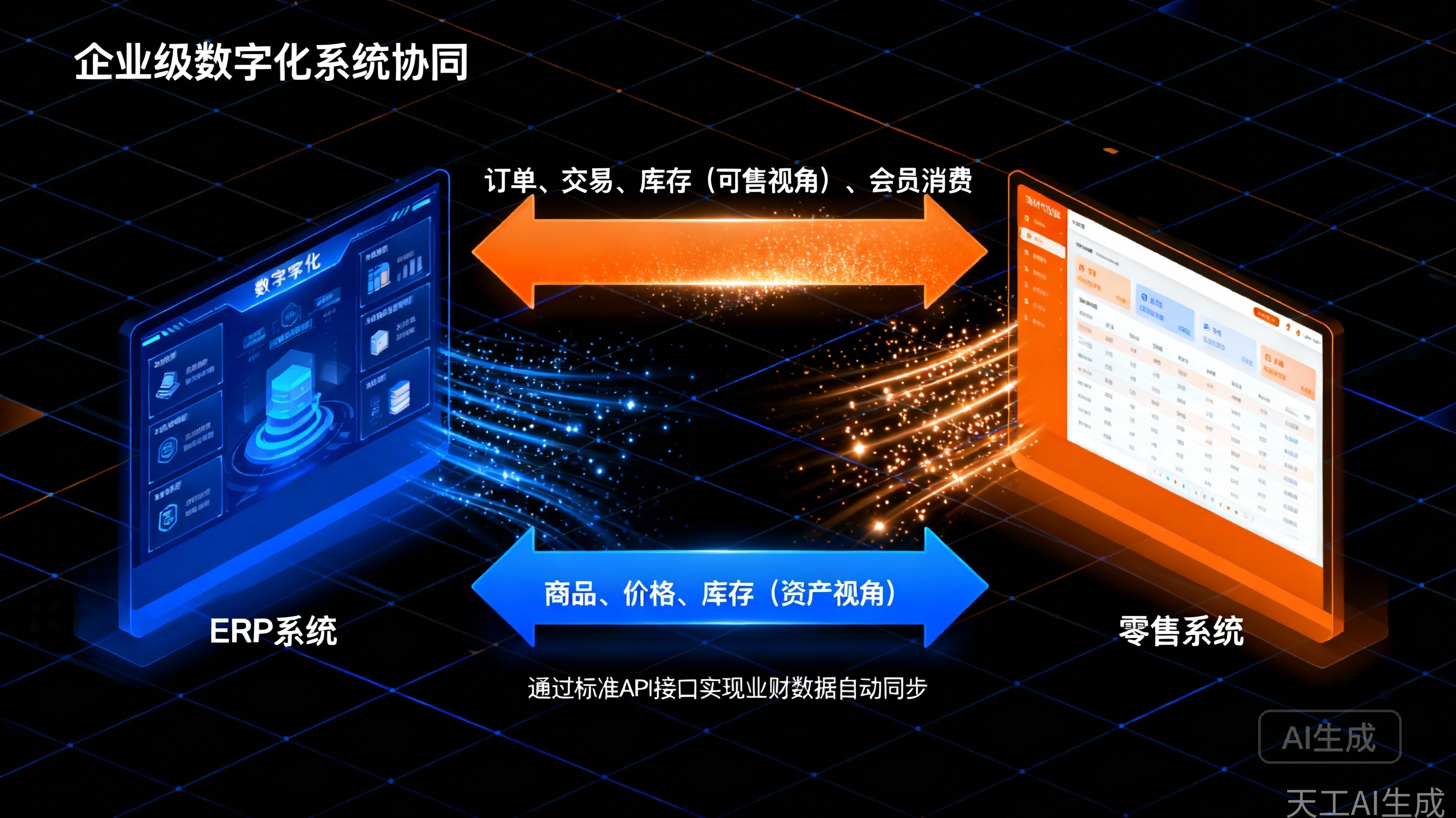 图3：&ldquo;ERP与零售系统协同数据流&rdquo;示意图。