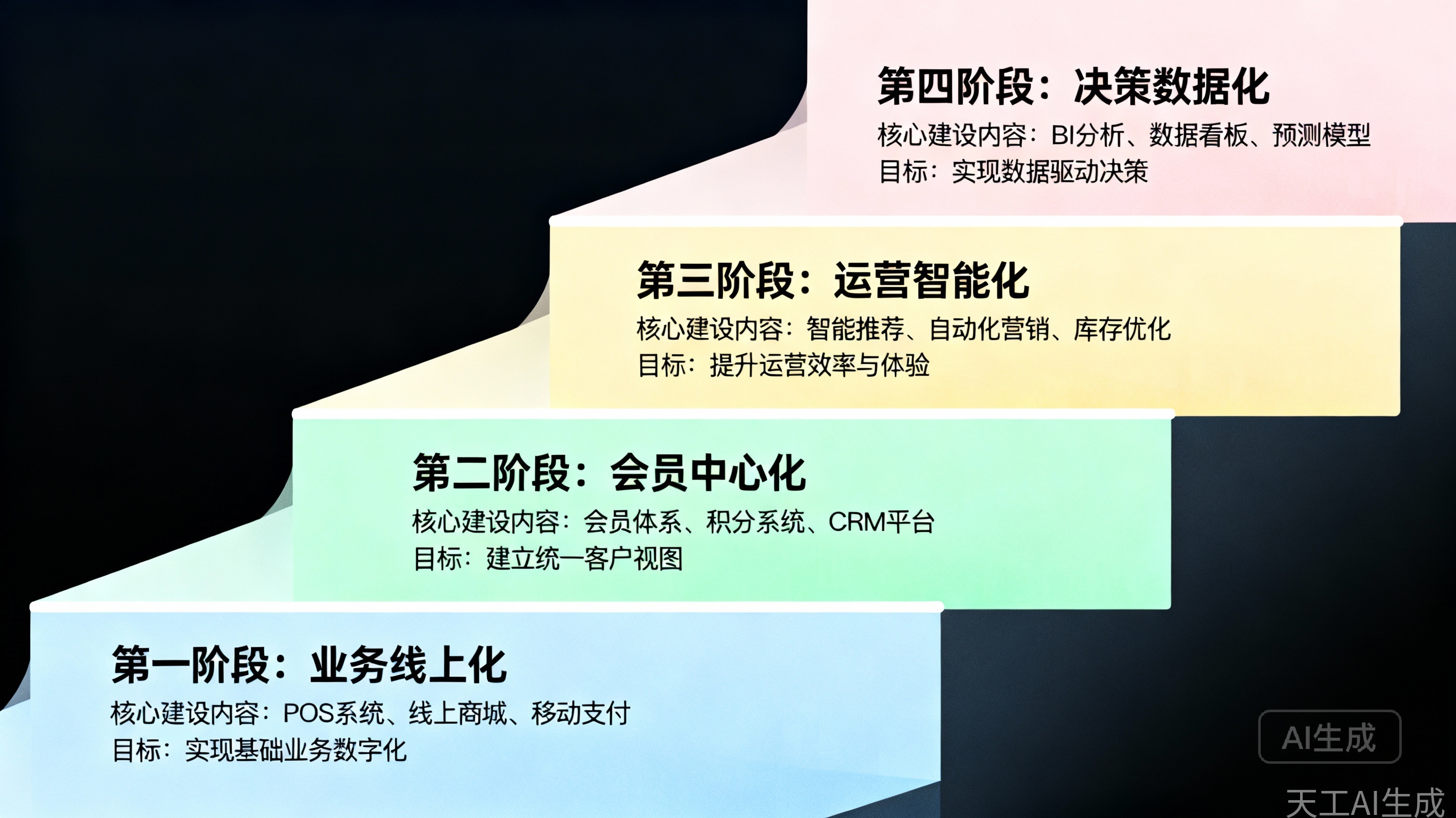 “品牌首店数字化建设四阶段全景图”