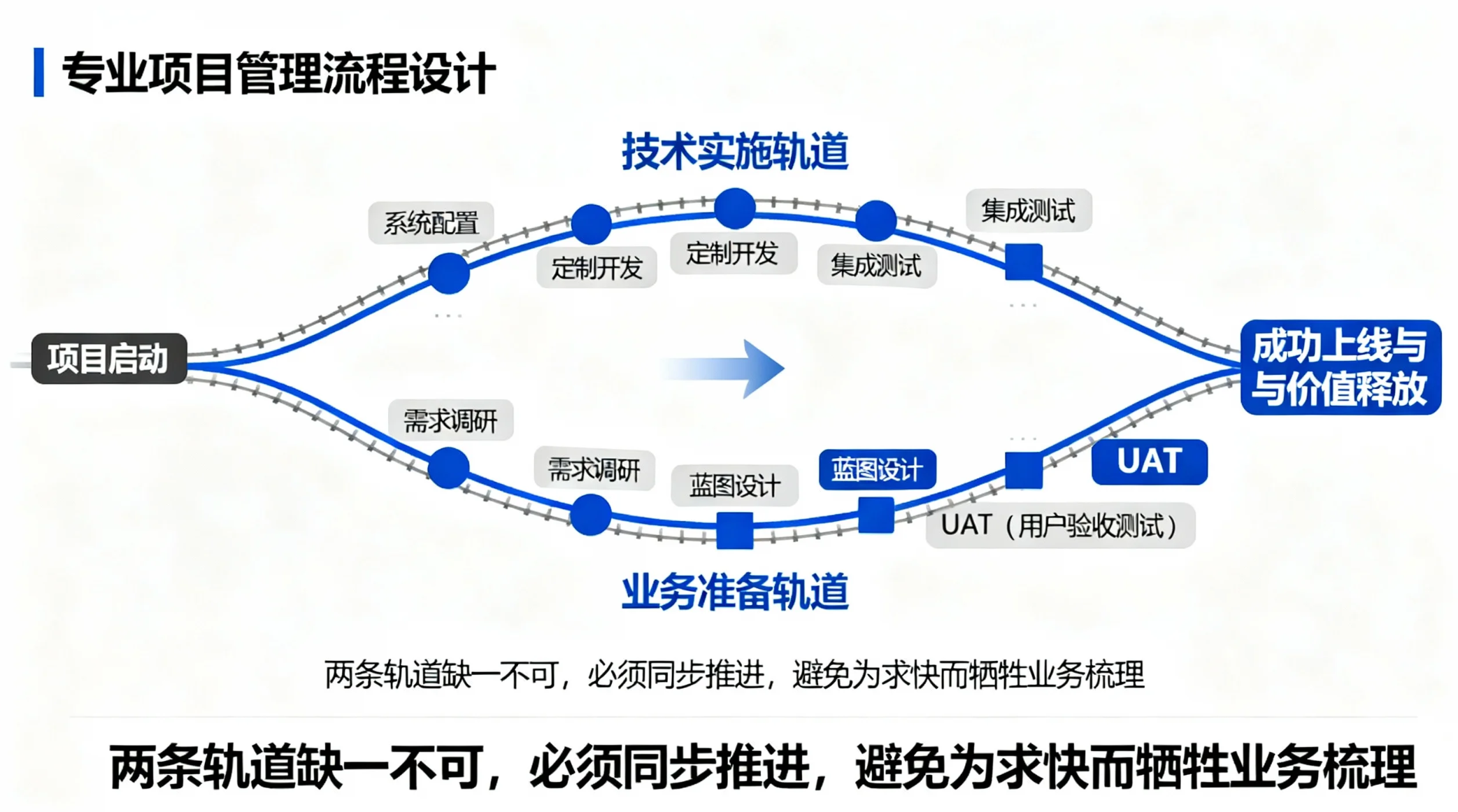 图2：稳健的系统实施双轨路径示意图